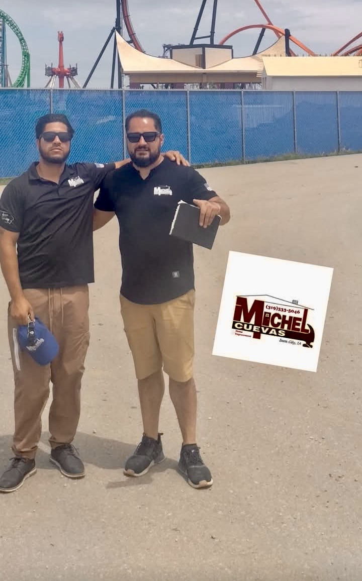 The Michel Cuevas Home Improvement team on a job site in Iowa City